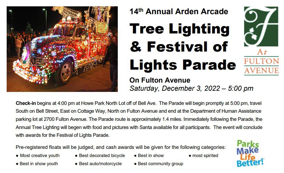 Tree Lighting & Festival of Lights Parade @ Howe Park Sacramento | Sacramento | California | United States